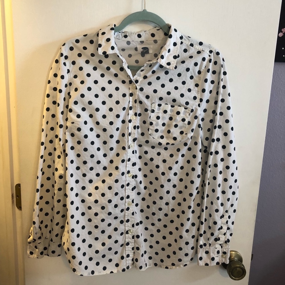 Polka Dot Old Navy Button Down Shirt